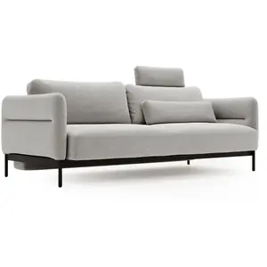 SELSEY Canapé convertible 3 places - SOLIANERO - gris clair pas cher