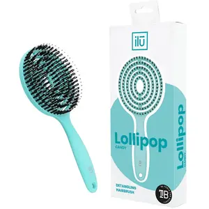 Tools for Beauty, Brosse + peigne, T4B ILU LOLLIPOP CANDY Brosse à cheveux démêlante pour cheveux secs et mouillés avec poils pas cher