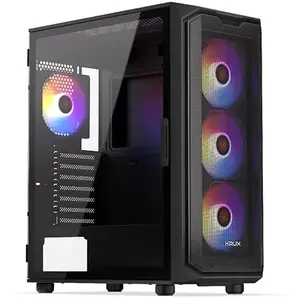Boîtier PC - KRUX - Orona - Vitre Latérale en Verre - 4 Ventilateurs ARGB - Noir pas cher