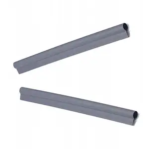 KADAX Klemrails voor zichtwerende strips, bevestigingsclips van kunststof, klemstrips, clips voor hekfolie, eindclips (2 stuks, zilver) pas cher