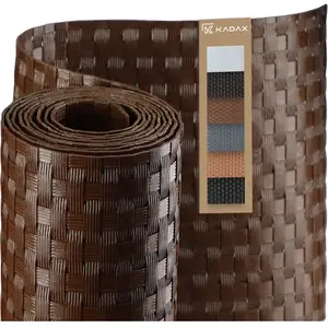KADAX Zichtwerend scherm voor balkon, terras, hek, weerbestendige inkijkbeschermingsmat van PE-rotan, per meter, balkonscherm met kabelbinders, zichtscherm (1x1m, lichtbruin) pas cher