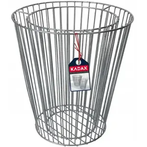 KADAX Pot de Fleur de Jardin en Gabion en Acier 36 cm, Galvanisé pas cher