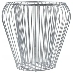 KADAX Pot de Fleur de Jardin en Gabion en Acier 42 cm, Galvanisé pas cher