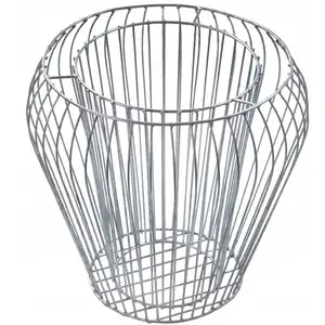 KADAX Schanskorf, schanskorf, ronde gegalvaniseerde stalen plantenmand voor tuin, stenen, bloemen, planten, plantenbak, verhoogd bloembed, Ø 47 cm, H: 45 cm pas cher