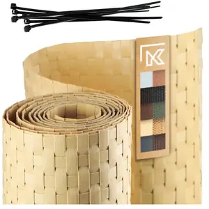 KADAX Ruban de clôture beige pour panneaux de clôture 19 cm 2,55 m Couverture de clôture pas cher