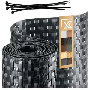 KADAX Ruban de clôture anthracite pour panneaux de clôture 19 cm 255 m Couverture de clôture pas cher