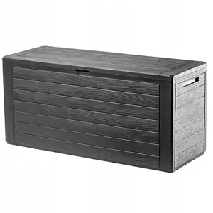 Coffre de Jardin KADAX 280L, Design Écourté, Sécurisé, Anthracite pas cher
