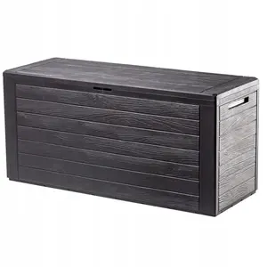 Coffre de Jardin 280L KADAX - Résistant & Élégant, Marron pas cher