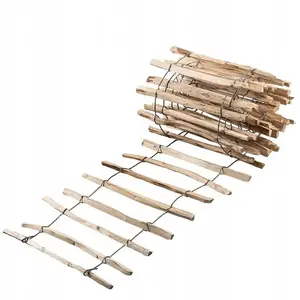 KADAX Cloture a Piquets en Bois de Noisetier pour Jardin, Ganivelle Na... pas cher