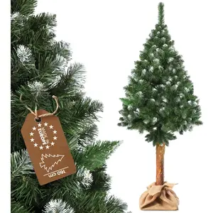 KADAX Sapin de Noël Artificiel sur Tronc, Diamant, 160 cm, Pin pas cher