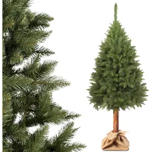KADAX Sapin de Noël Artificiel sur Tronc, 220 cm, Epicéa Naturel pas cher