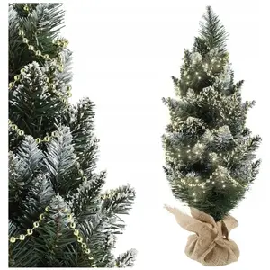 KADAX Petit sapin de Noël artificiel de 60 cm, arbre décoratif, pin enneigé, en plastique PVC pas cher