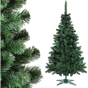 KADAX Sapin de Noël artificiel en film PVC - Réaliste - 220 cm - Avec support en plastique solide et durable pas cher