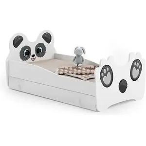KOBI Lit enfant "PANDA" 160x80cm + tiroir + matelas pas cher
