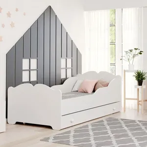 KOBI Lit enfant complet ANNA 70 x 140 cm + sommier + matelas + tiroir pas cher