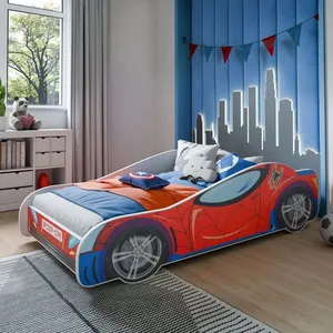 KOBI Lit enfant auto "Spider"+ sommier + matelas 160x80 cm
