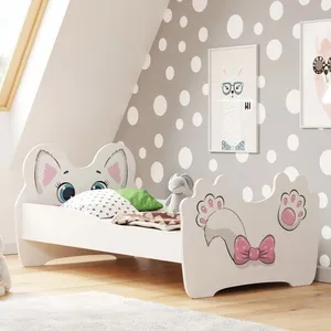 KOBI Lit enfant "PINK CAT" 160x80cm + sommier + matelas