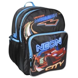 Sac à dos - Cars - Neon - 38 CM - 2 Compartiments - Noir - Enfant pas cher