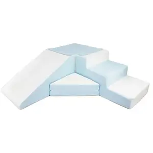 Set de 4 blocs en mousse pour le jeu blanc, bleu (pastel)