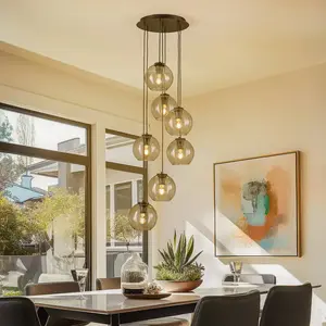 Comparateur de prix : Nowodvorski VETRO Lustre suspension noir, verre 9131
