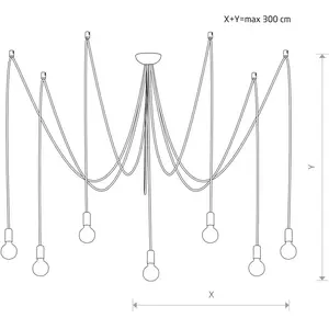 Spider 7 Suspension E27 Blanc Nowodvorski 9743Vendu parmanomano