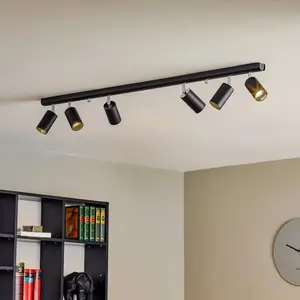 Comparateur de prix : EULUNA Spot Pour Plafond Eye Spot À 6 Lampes, Noir