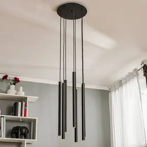 Nowodvorski EULUNA Suspension Laser, À 7 Lampes, Noire pas cher