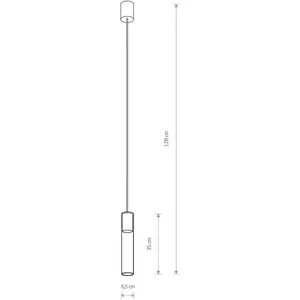 Suspendue Cylindre 1 Gu10 R50 Transparent Nowodvorski 7867Vendu parbol