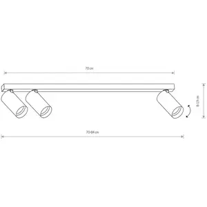 Projecteur mono 3 GU10 R50 blanc NOWODVORSKI 7811 pas cher