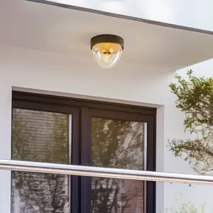 Nowodvorski - Buitenlamp Nook Ø 18 cm goud zwart pas cher