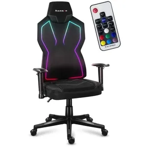 Chaise gaming - HUZARO - Combat 6.2 - Noir RGB - Éclairage LED - Accou... pas cher