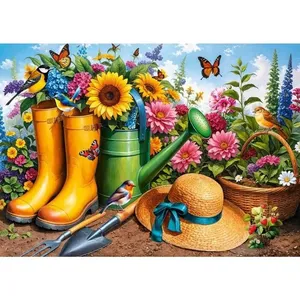 Golden Boots, Blooming Roots Puzzel 1000 Stukjes pas cher