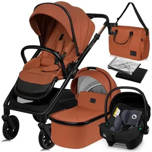 Lionelo Layla - Kinderwagen 3in1 - XXL SET - incl. i-Size autostoel - Veelzijdig en jaarrond - Grote wielen - Bediening met een hand - Voor alle soorten terrein - Accessoireset pas cher