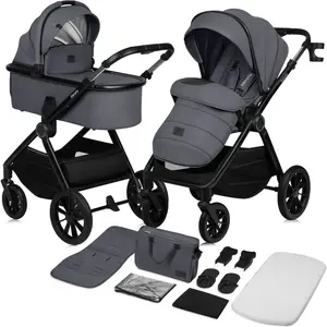 Lionelo Layla - Kinderwagen 2in1 - XXL SET - Veelzijdig en jaarrond - ...