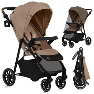 Poussette compacte LIONELO Emma One - 6-48 mois - Pliage d’une seule main - Multipositions - Moustiquaire - Beige pas cher