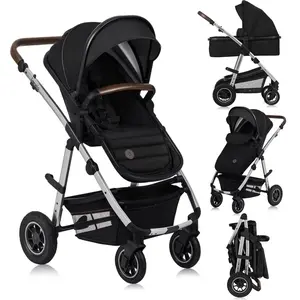LIONELO AMBER 2-in-1 Kinderwagen, Nacelle en Zitje, Moustiquaire, Rege... pas cher