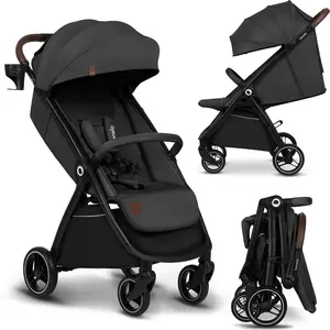 Poussette bébé compacte LIONELO Ingrid jusqu'à 22 Kg légère & pliable - Gris