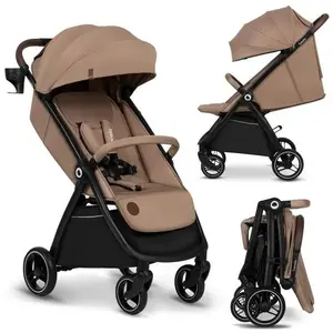 Poussette bébé compacte LIONELO Ingrid - Jusqu'à 22 Kg - Légère & pliable - Beige