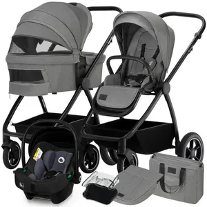 Lionelo Meril 3-in-1 Buggy   XL Reiswieg, Wandelwagen & ADAC-gecertificeerd Autostoeltje   All-Terrain Wielen   Compleet Accessoireset   UPF50+