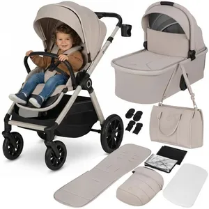 Lionelo Layla Kinderwagen 2 in 1 - XXL SET - Veelzijdig en jaarrond - Grote wielen - Bediening met een hand - Voor alle soorten terrein - Accessoireset