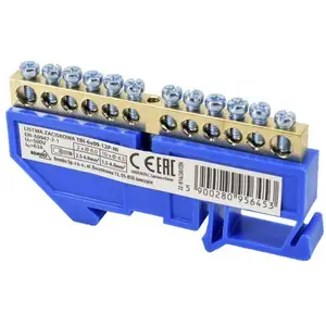 SCHELINGER Bornier pour Rail DIN - 6x9mm - Bleu - Installation Facile ... pas cher