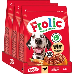 Frolic volaille, légumes, riz pour chien - 7,8 kg (3 x 2,6 kg) pas cher