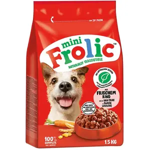 - 6 kg (4 x 1,5 kg) Frolic Mini boeuf pour chien pas cher
