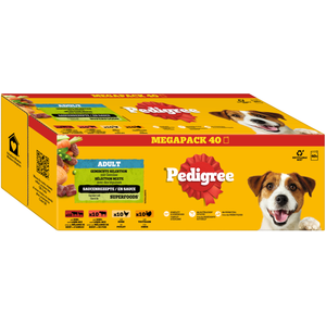 Pedigree Sachet fraîcheur 40 x 100 g - sélection mixte en sauce (4 variétés) pas cher