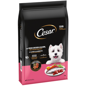 Lot économique : 2x7kg Cesar Adult avec poulet, saumon et légumes Nour... pas cher