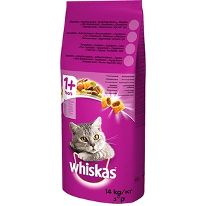 ‎Whiskas 14kg Whiskas 1 +, boeuf - Croquettes pour chat pas cher