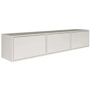 SELSEY Meuble TV avec 3 abattants   FRAMME   blanc   150 cm pas cher