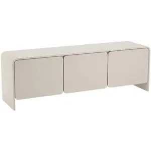 SELSEY Meuble TV bas 3 portes   LUMMO   156 cm   gris cachemire pas cher