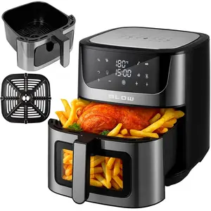 Blow Heissluftfritteuse fettfrei 2500 W 8 l, Friteuse, Noir, Argent pas cher