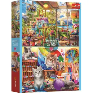 Trefl 2 Puzzles - L'Art De Peindre 37530 pas cher